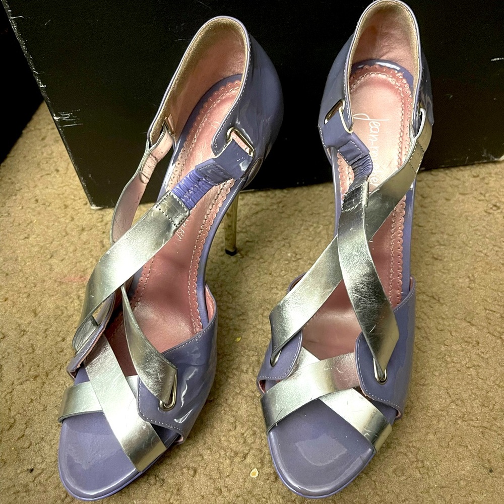 High heel open toe pumps